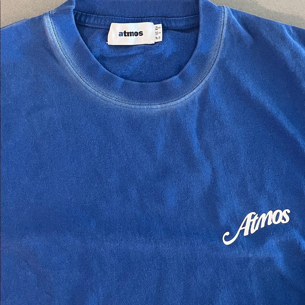 ATMOS Cool Japanese streetwear T-shirt.
Size is Japanese M =  a large U.S.  S